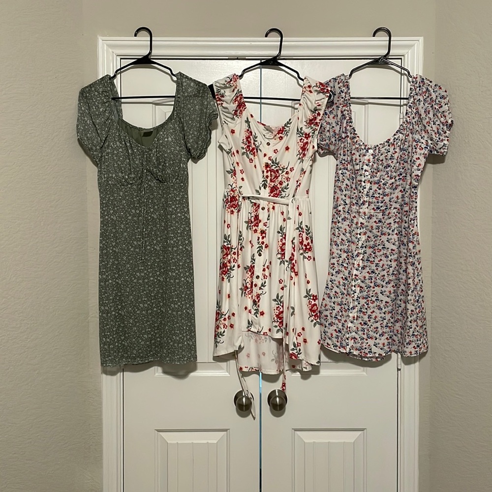 3 floral Dresses